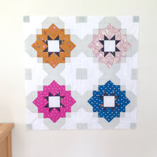 Load image into Gallery viewer, Vintage Tiles - Modern quilt block by Lou Orth Designs 
