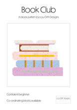Load image into Gallery viewer, Book Club quilt block - From the Book Block collection