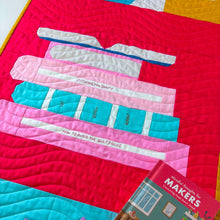 Load image into Gallery viewer, Book Club quilt block - From the Book Block collection