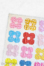 Load image into Gallery viewer, Flower friends is a FQ friendly repeat block modern quilt pattern