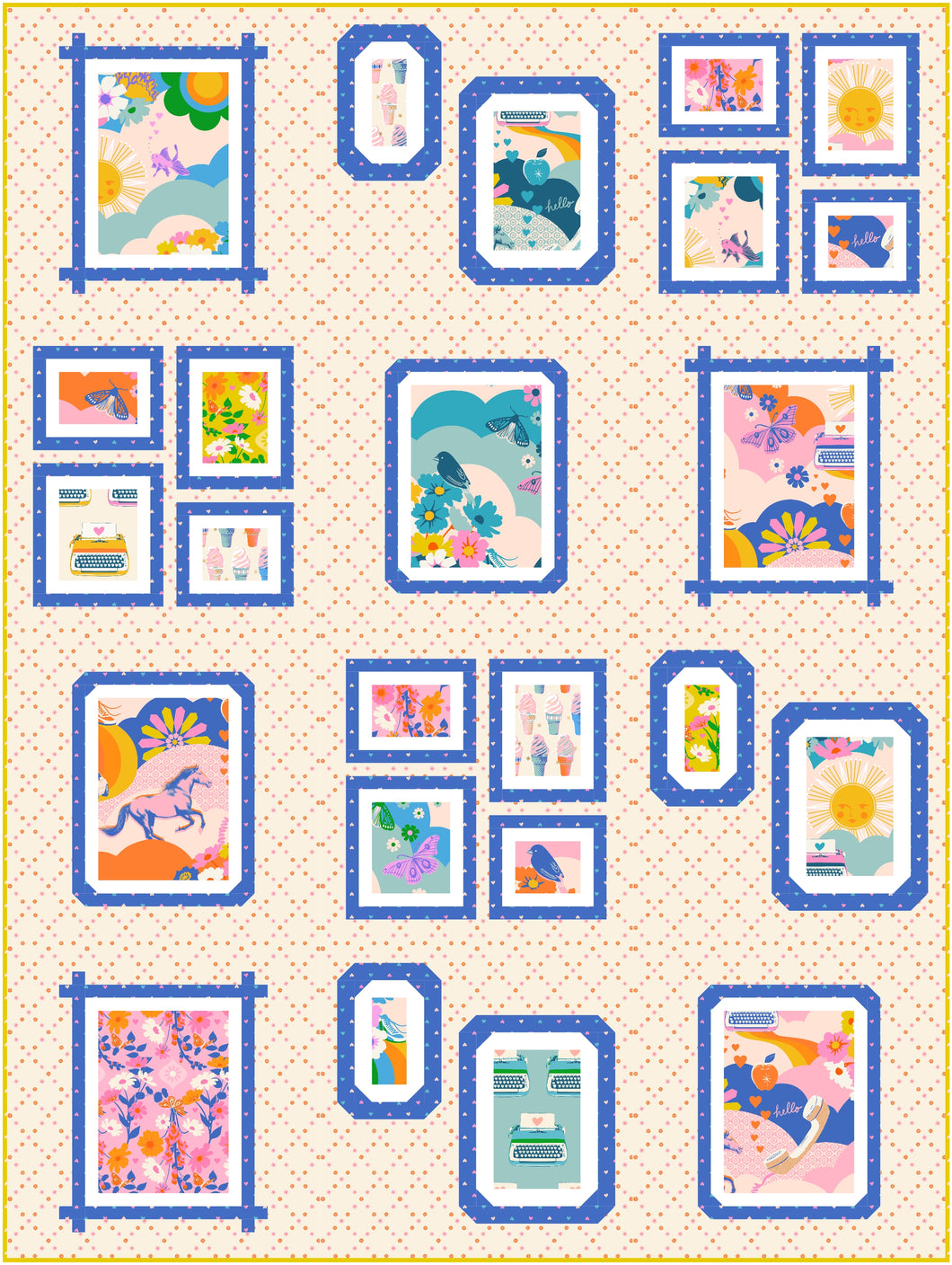 Gallery Wall Quilt pattern - PDF