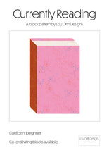 Load image into Gallery viewer, Currently Reading quilt block - From the Book Block collection