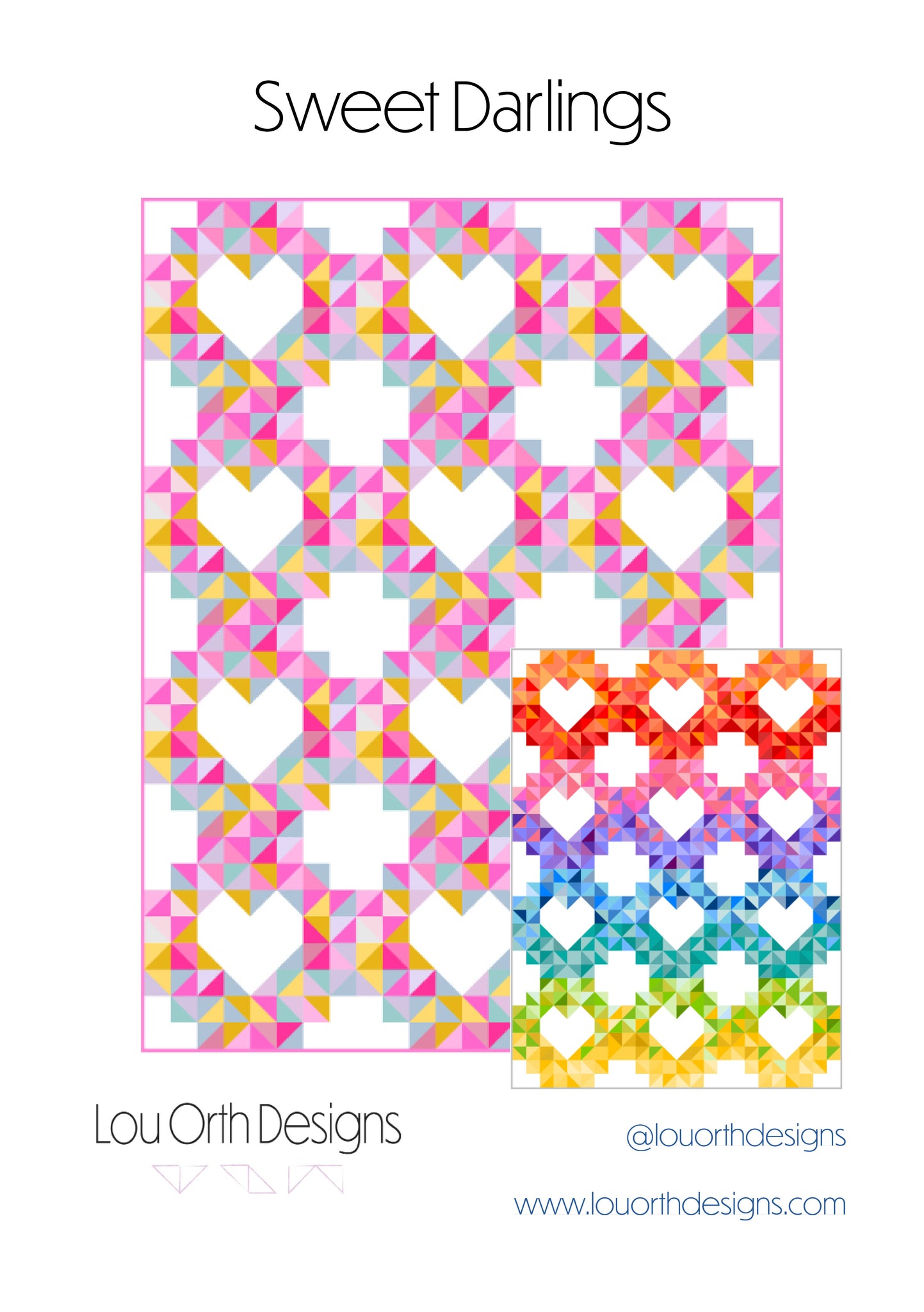 Pattern Design Sweet Sweet Darlings PDF Quilt pattern – Lou Orth Designs - Modern quilt patterns